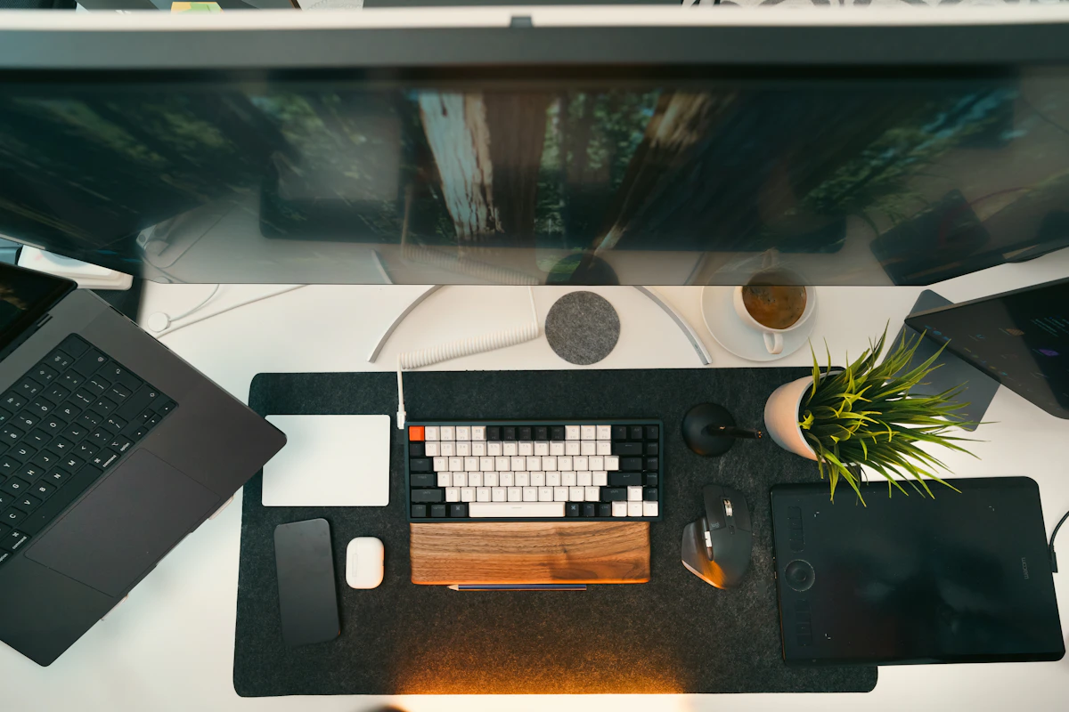 Small business team in a modern open workspace